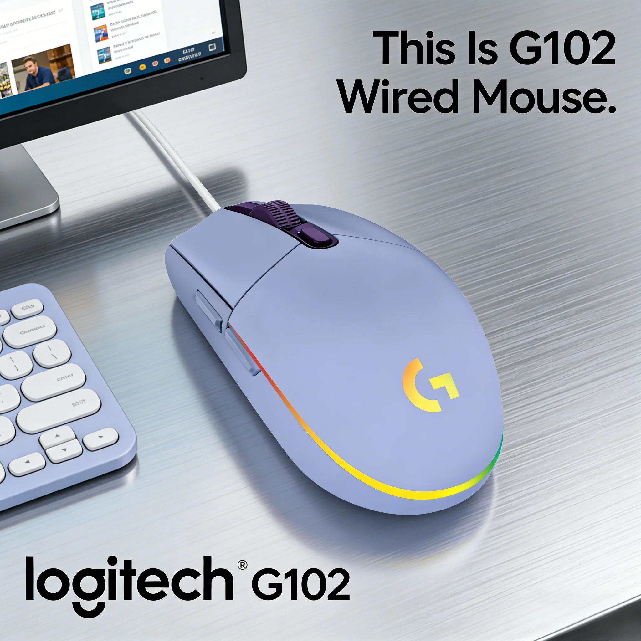 Logitech G102 Programmeerbare Knoppen Muis Lichtgewicht Ontwerp 8000DPI Sensor