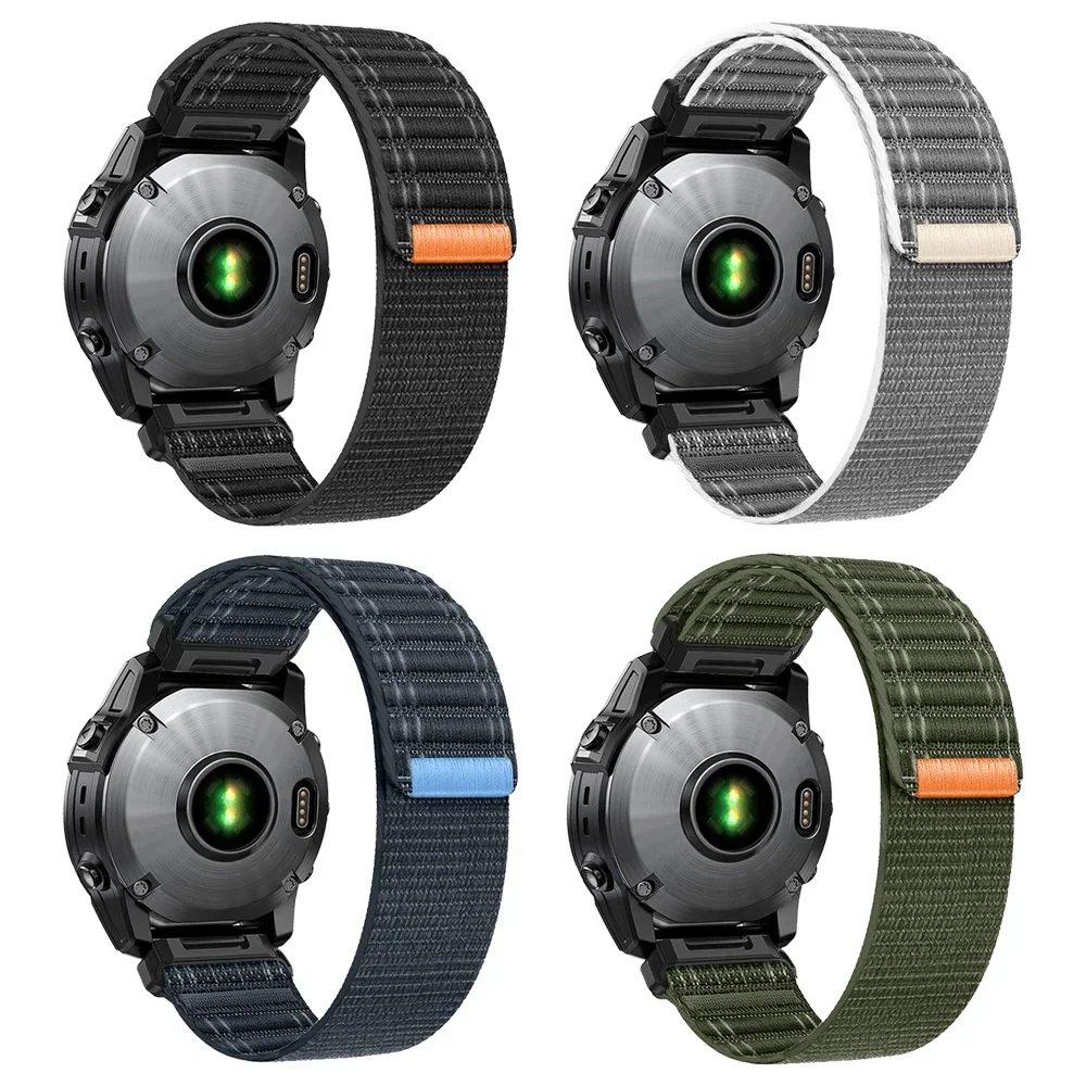 QuickFit 22 mm 26 mm Nylonowy pasek do Garmin Fenix E 8 7 7X 6 6X 5 5X Plus/Enduro 3/Epix Pro Gen 2 47 mm 51 mm Bransoletka z tkanym paskiem