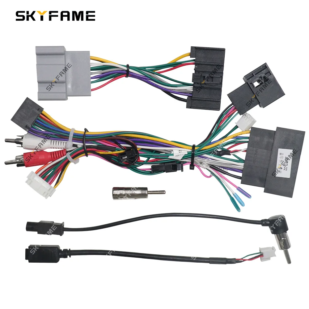 SKYFAME سيارة 16Pin سلك تسخير محول Canbus صندوق فك أندرويد راديو كابل الطاقة لفورد فييستا Ecosport