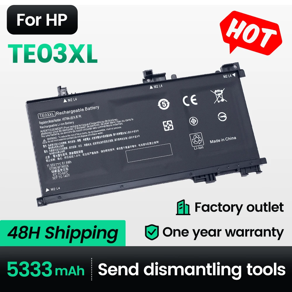 

keyuan TE03XL Laptop Battery For HP OMEN 15-bc011TX 15-bc012TX 15-bc013TX 15-AX015TX AX017TX TPN-Q173 HSTNN-UB7A 849910-850