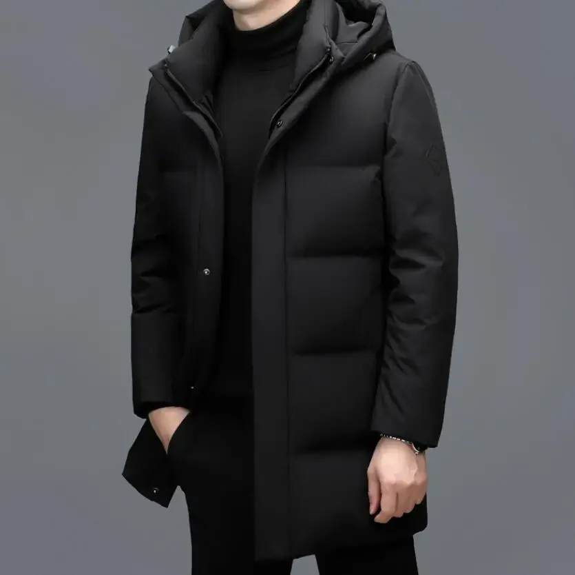 Fashion Men White duck down Coat Winter Cotton-padded Coat Down Padded Jacket Hooded Cotton-padded Jacket Classic Coat