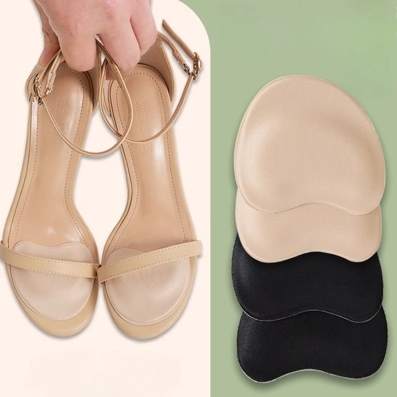 

2/4pcs Sandals Anti-slip Stickers Leather Forefoot Pad Women High Heels Pain Relief Insert Insoles Toe Cushion Foot Care Tool