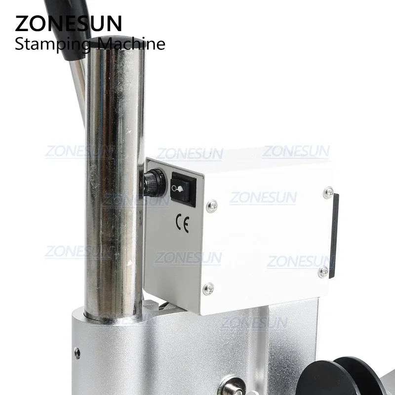 ZONESUN-Machine d\'estampage à chaud manuelle numérique ZS90, gaufrage du cuir, presse à chaud, marque de logo, petit lot de bricolage