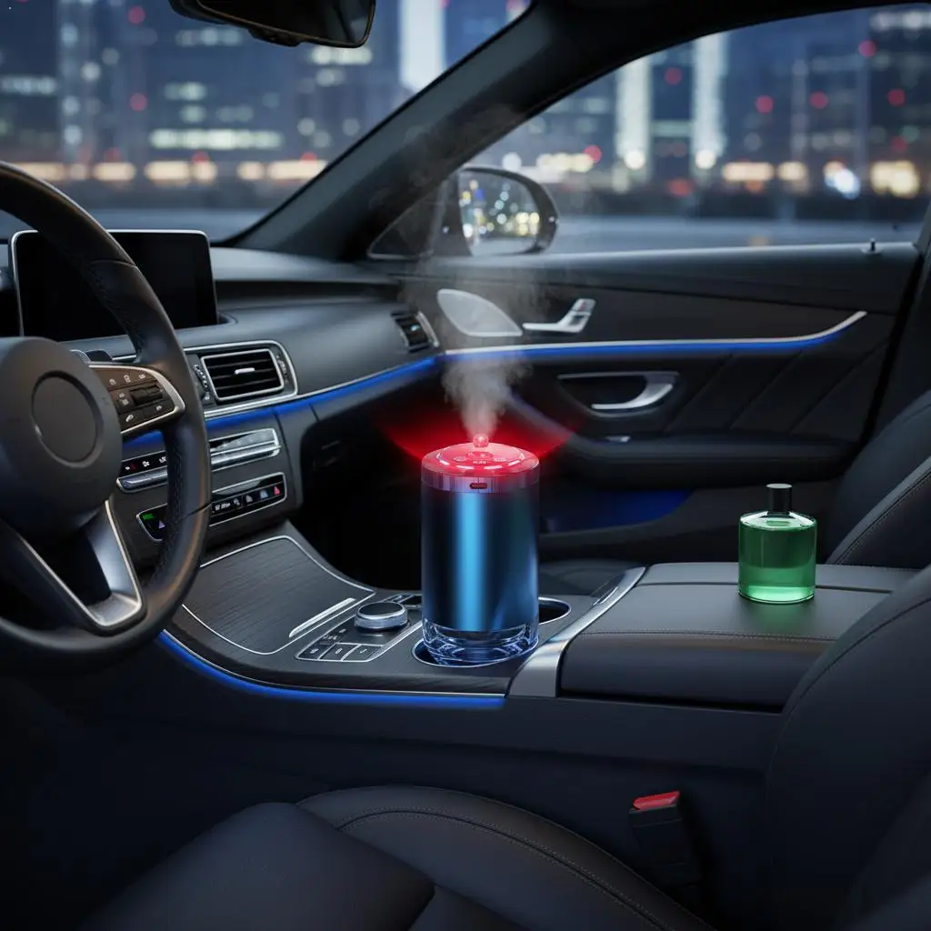 5 Modes Car Fragrance Car Starry Sky Light Aromatherapy Machine Starry Sky Top Humidifier For Light Fragrance & Odor Removal