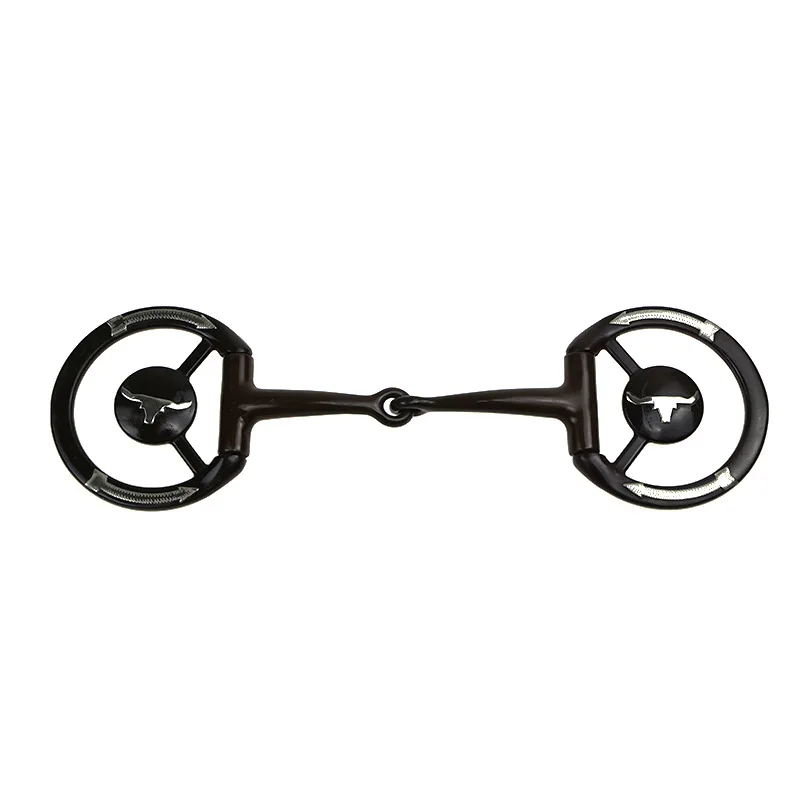 ティエファ-ブロンズ製-西洋馬の口-白銅板象嵌-手彫り-馬の口-長さ125mm-[bt1116]