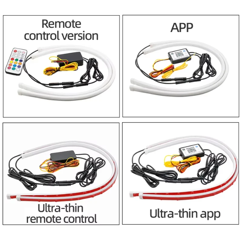 APP Auto RGB Light Emitting Diode Front Light Bar New Multi-Mode Streaming Light Bar Daytime Operation Turn
