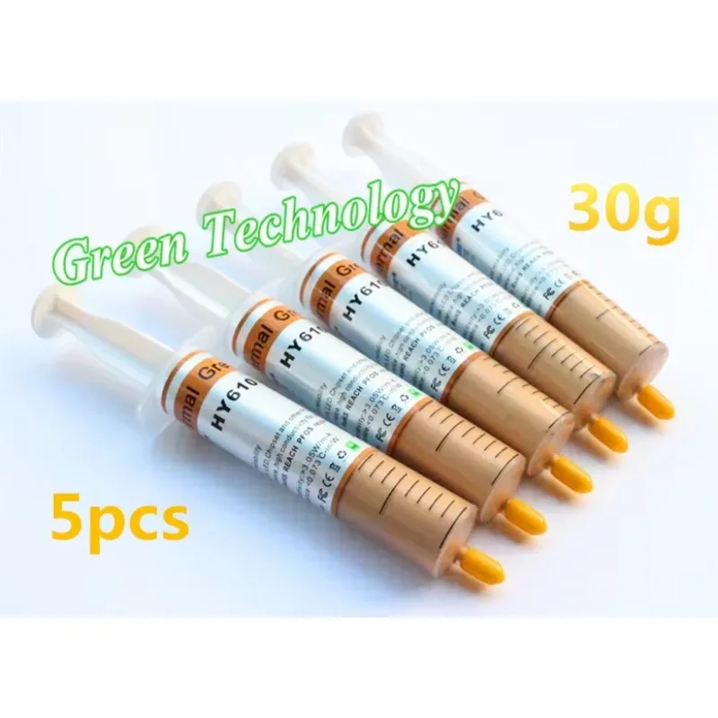 pa 5PCS  Gold Thermal Grease Heatsink Compound Paste For CPU GPU VGA  Best cooling effect
