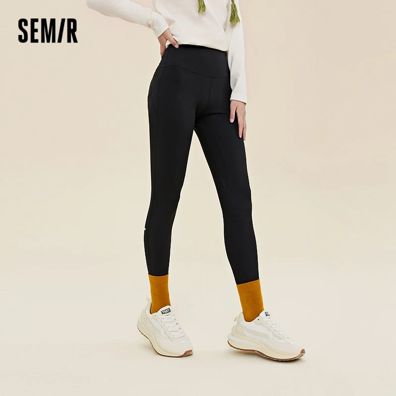 Semir Pants Bottoming Women Letter Printing Riding Pants Yoga Pants Sports High Elastic Shark Pants Outside Trousers