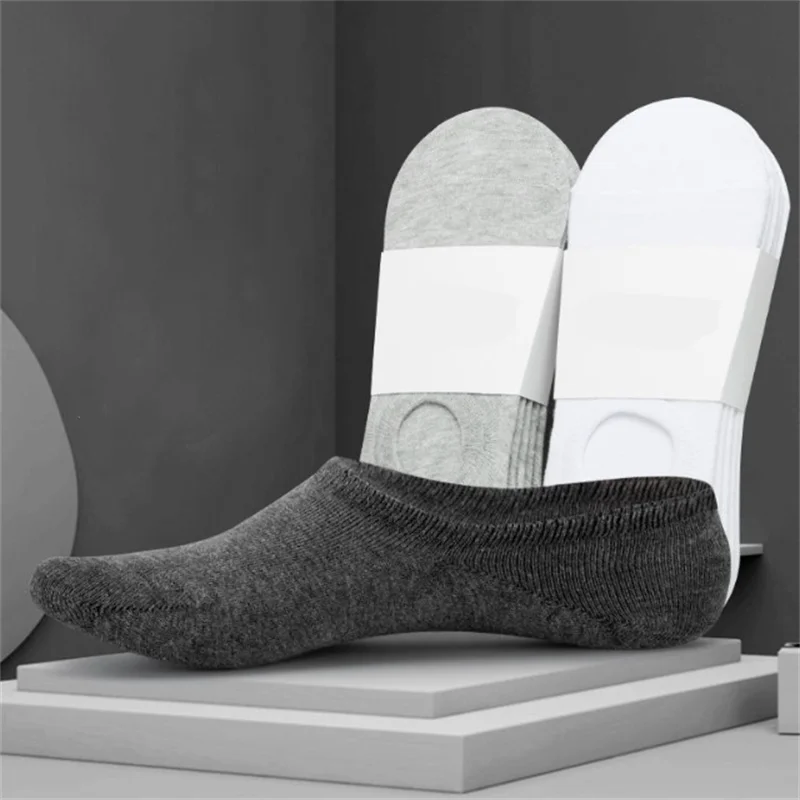 1/5/10/20 Pairs Summer Autumn Boat Socks For Men Women Non-slip Silicone Invisible Cotton Socks Male Ankle Sock Slippers