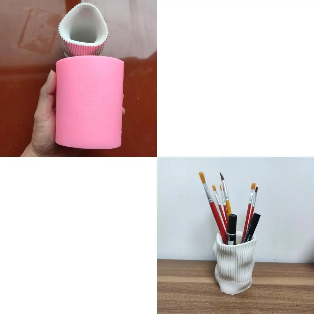 

Flowerpot Pen Holder Mold Trinkets Storage Box Tool DIY Home Decor Handmade Mold