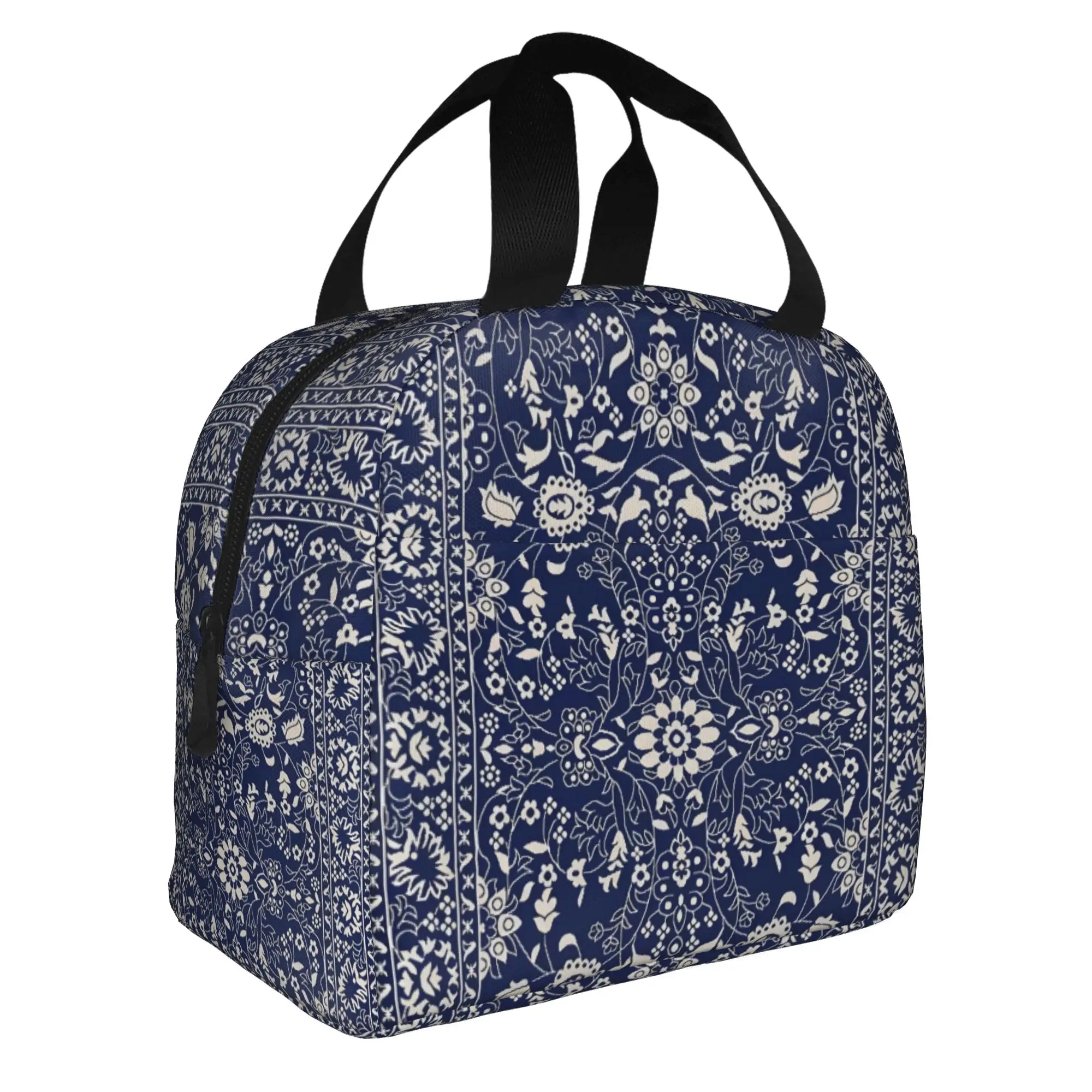 William Morris Resuable Lunch Boxes for Women Leakproof Floral Textile Pattern Thermal Cooler Food Insulated Lunch Bag School