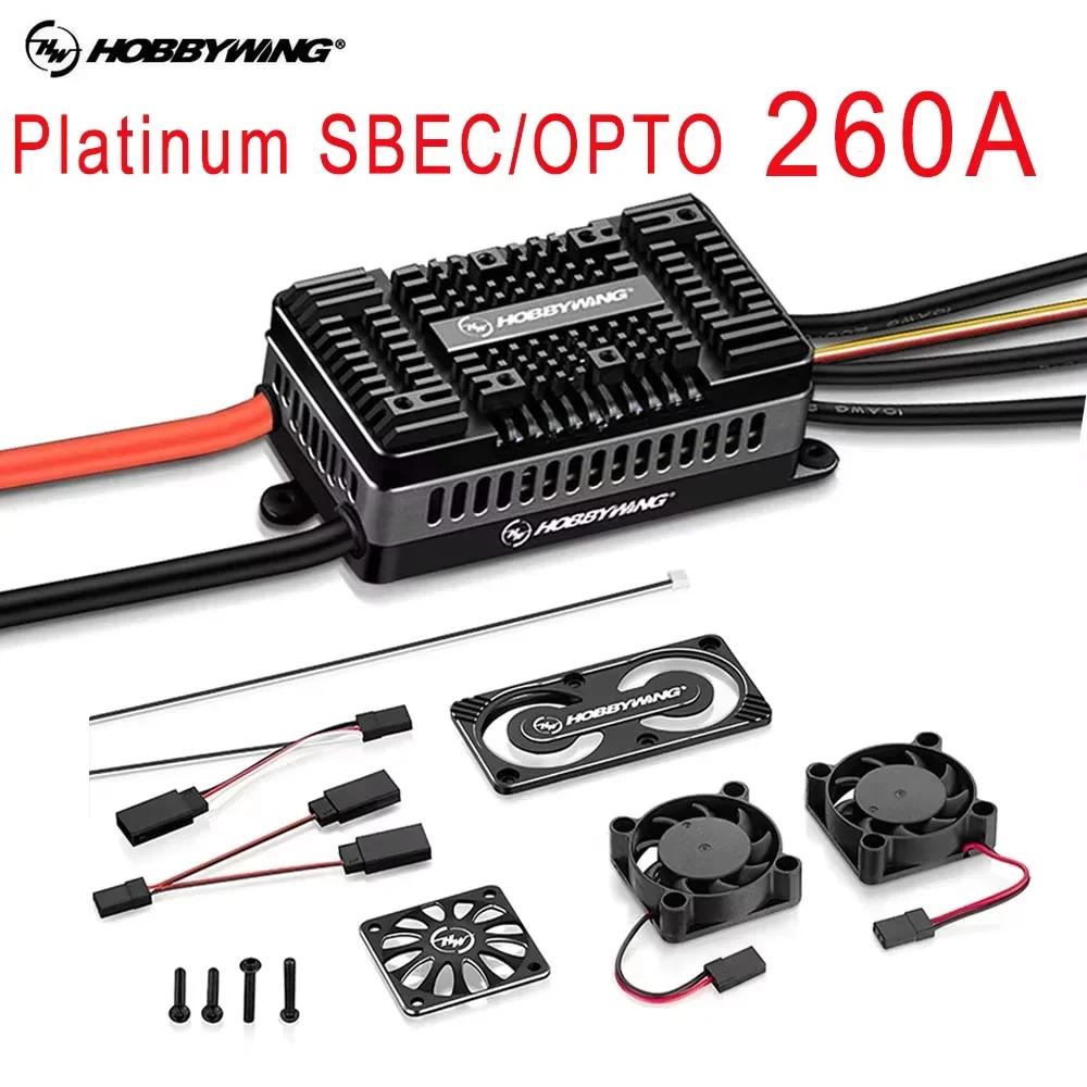 SkyDElHobbywing Platinum 260A SBEC/OPTO HV V5 ESC 6-14S Lipo Brushless Speed Controller ESC For 700-800 Electric Helicopter/Fixe