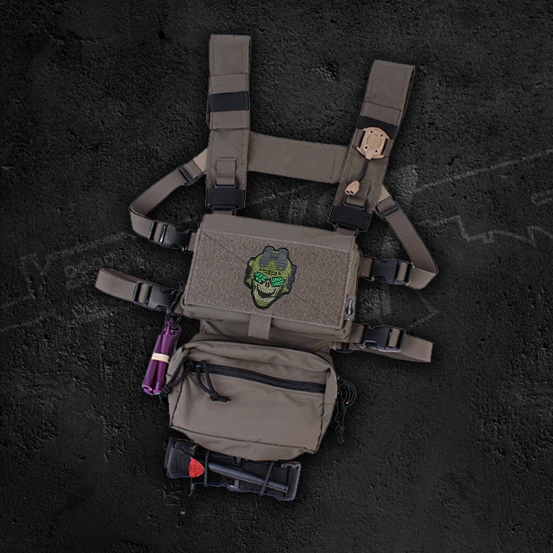 Parche PVC esqueleto táctico militar – Adhesivo para chaqueta o mochila - imagen 4