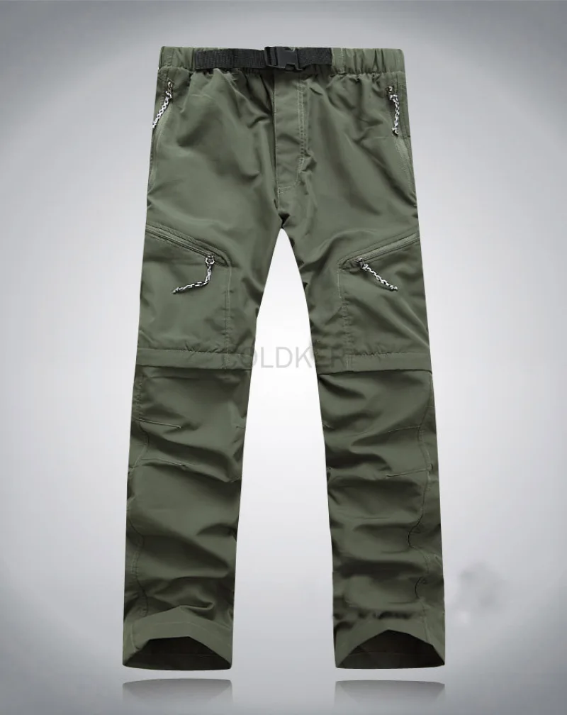 Spring Summer Outdoor Pants Men Quick Dry Convertible Pants Men Hiking Lightweight Fishing Zip Off Cargo Work Pants Trousers