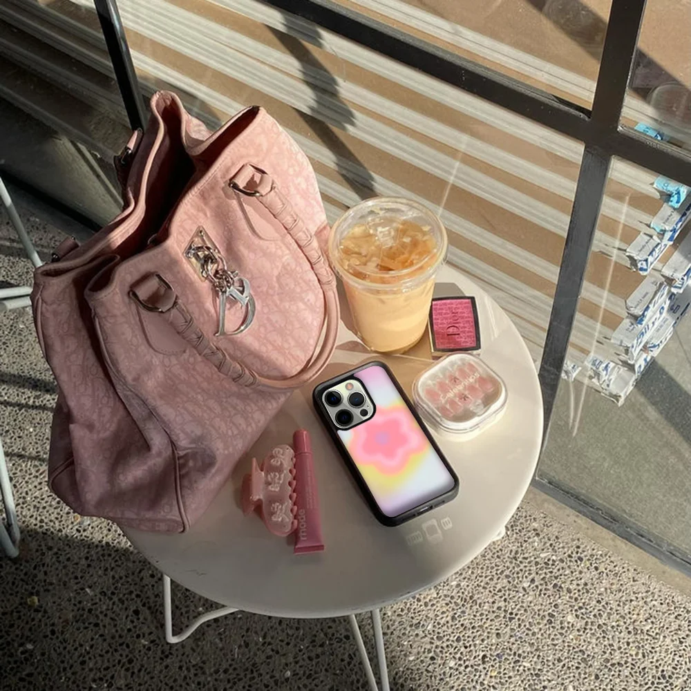 Aesthetic Aura Flower Phone Case For Samsung S10 S20 S21 S22 S24 S30 Plus ULTRA Mirror Acrylic Cover image 6