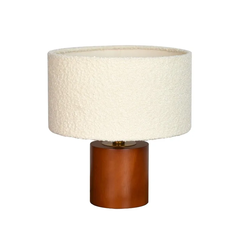 خمر مصابيح طاولة خشبية فندق غرفة نوم غرفة المعيشة الإقامة المنزلية دراسة النسيج عاكس الضوء LED جو إبداعي أضواء مكتب السرير