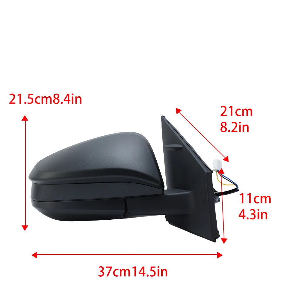Car Rearview Mirror Assembly For Toyota RAV4 2016-2018 US Version 3 Pins Black Large And Small Mirrors Side Mirror Accessories