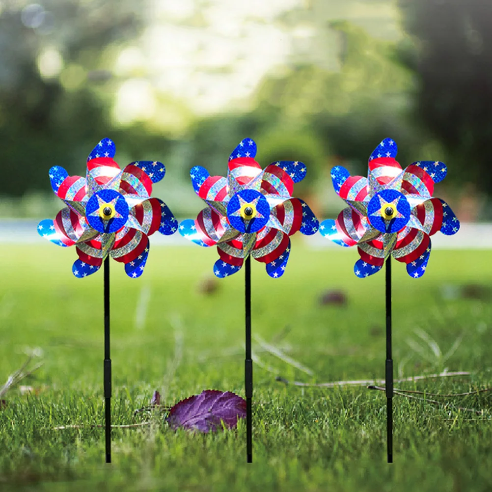 

4Pcs Reflective Windmill Bird Deterrent Device Premium Outdoor Garden Decor for Yard Waterproof Sunlight Reflector Pinwheels