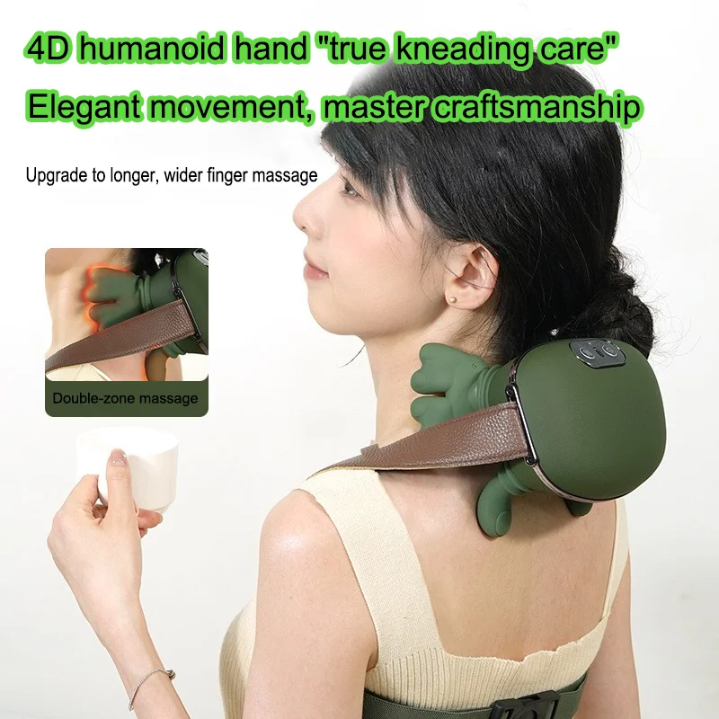 3-Level Modes بيونيك الرقبة الكتف مدلك ساخنة الظهر مدلك الكهربائية العجن العضلات وسادة تدليك الرقبة الخصر الساق الجسم #3