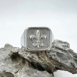 New Iris Flower Solid Ring 316L Stainless Steel Jewelry Punk Polishing Spear Ring Size 6-12