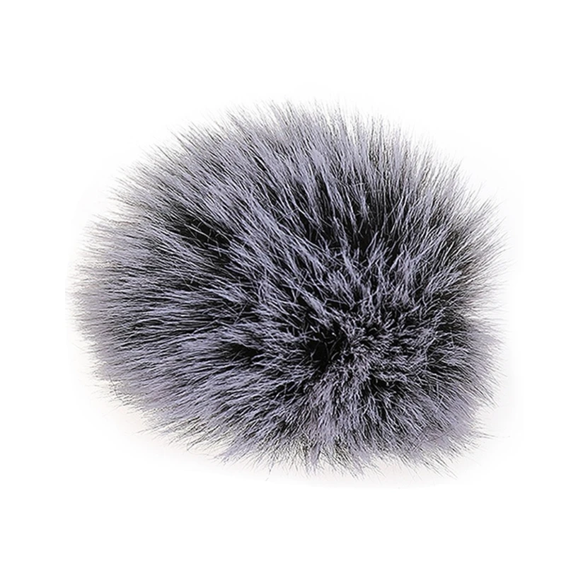 DX62 ไมโครโฟนกระจกหน้ารถ Furry Fur Windproof Muff กระจกหน้ารถสำหรับ Rode