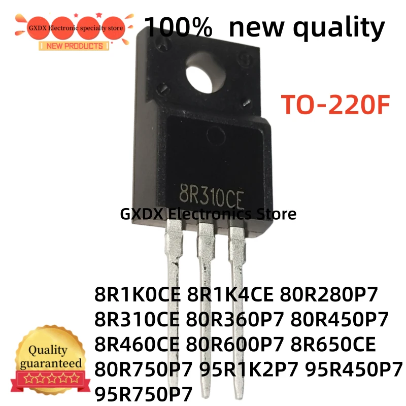 5-10-20Uds 80R750P7, 95R1K2P7, 95R450P7,8R1K0CE, 8R1K4CE, IPA80R280P7, 8R310CE, 80R360P7,80R450P7,8R460CE, 80R600P7, 8R650CE
