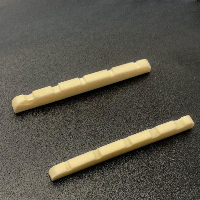 

10Pcs 3MM Slotted Real Bone 5 String Bass Nuts For Electric Bass 48*3*5.5mm