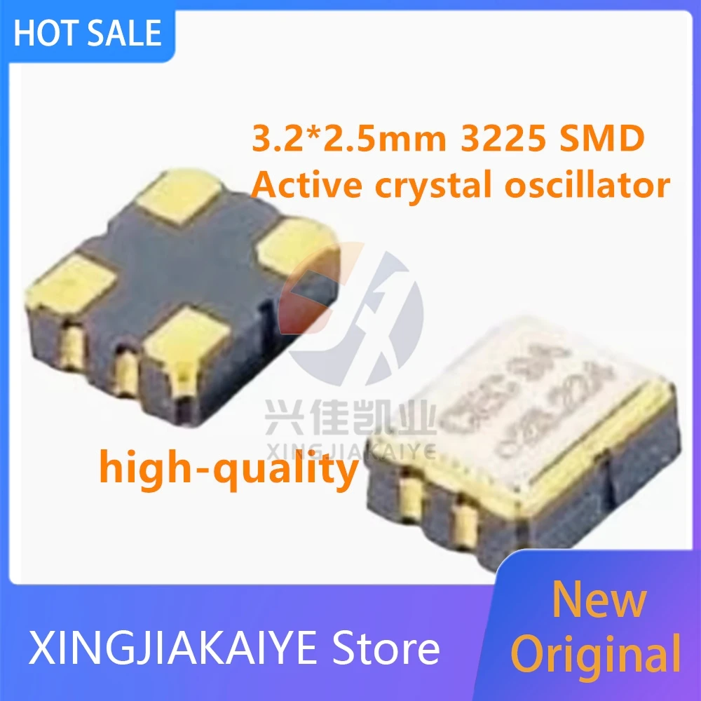 5PCS SMD 3225 active crystal oscillator 32.768K 32.768KHZ 3225 32.768 3.2*2.5mm SMD Oscillator OSC 4 Pin Low frequency