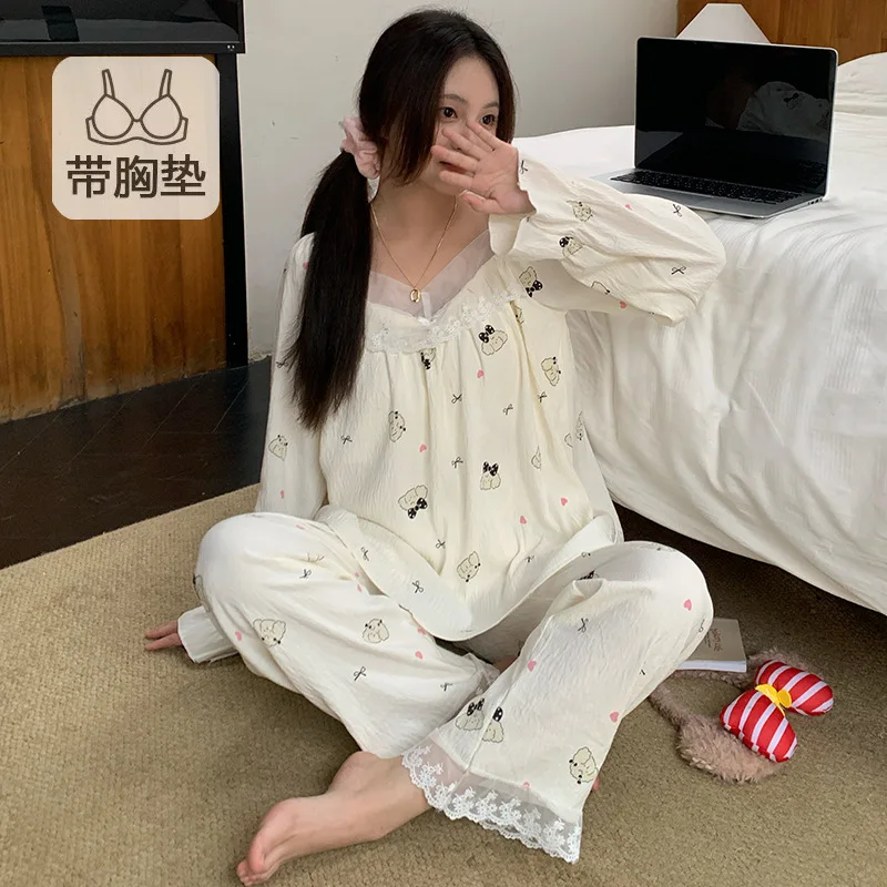 

Pjs Set Butterfly Women's Pajama Set Women's Warm Winter Pajamas Fashionable Home Clothes, Pajamas Cartoon Cute Soft Pajama Set