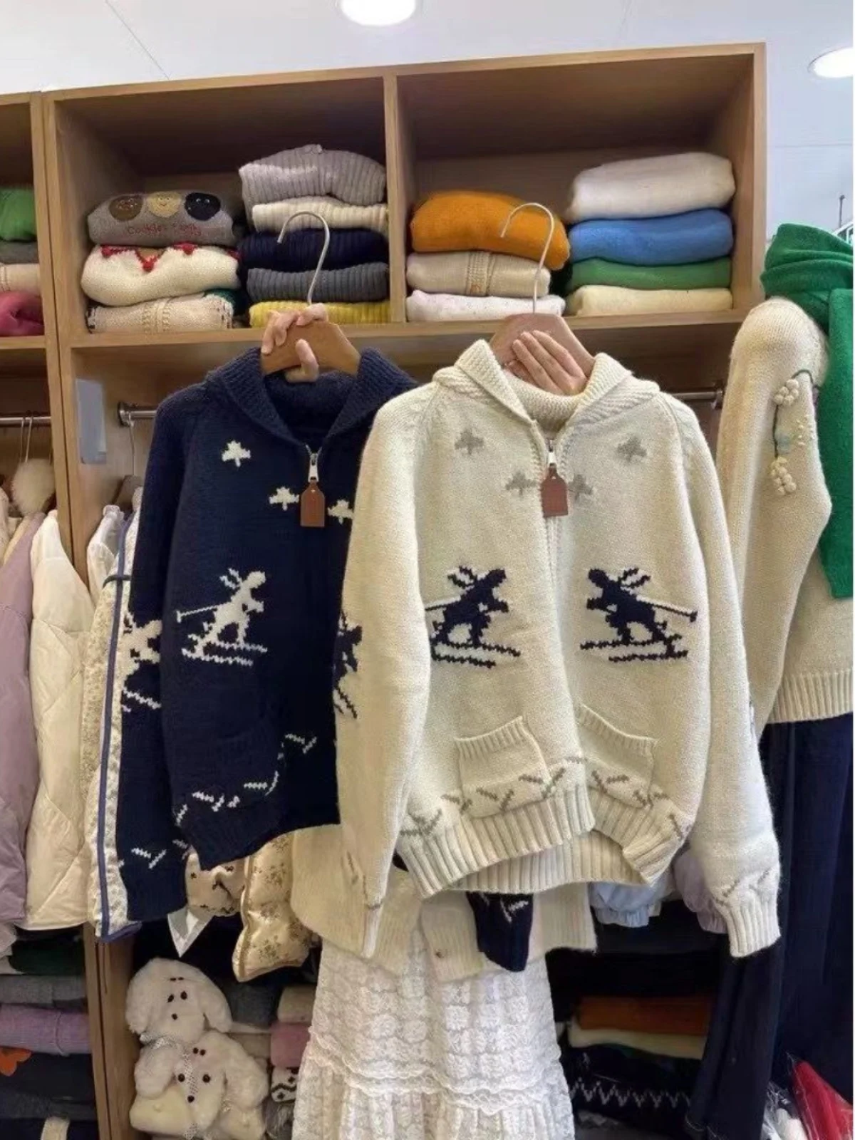 الشتاء Aosphere محبوك سترة إبرة سترة على الجليد رجل صغير تصميم نمط فضفاض صالح طويل Sve جولة Ne الدفء #4