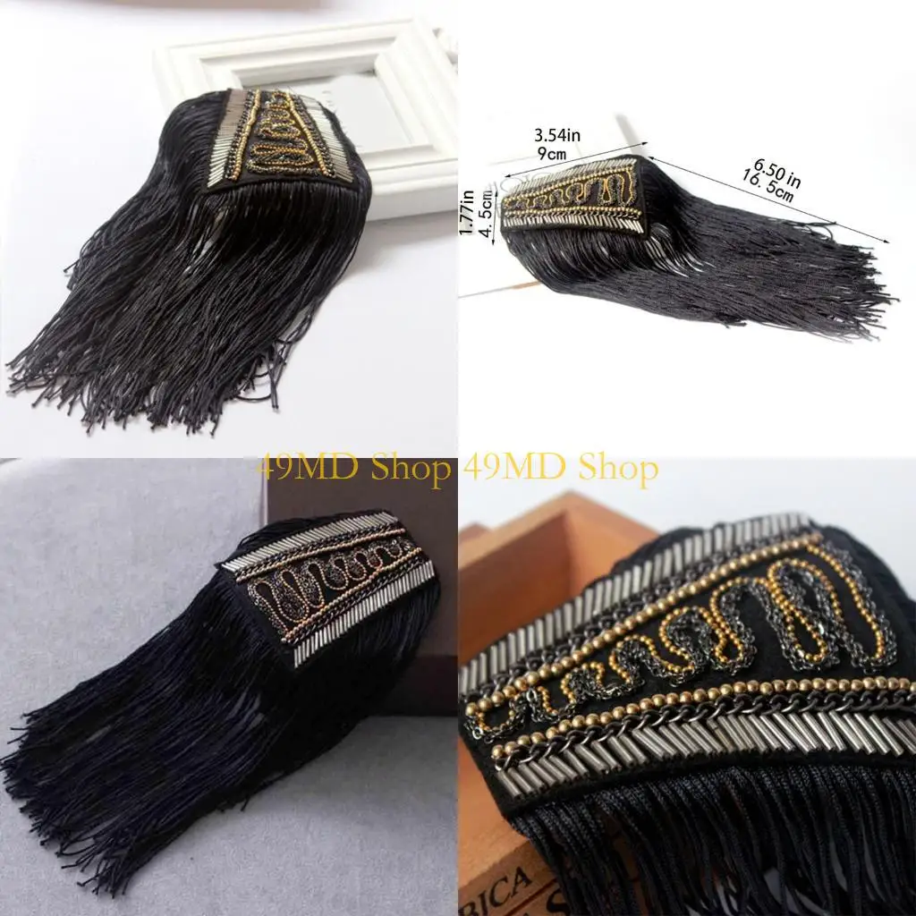 

49md 1pc модные бахроны на плечевые кисточки epaulet rickes grinkes gange board