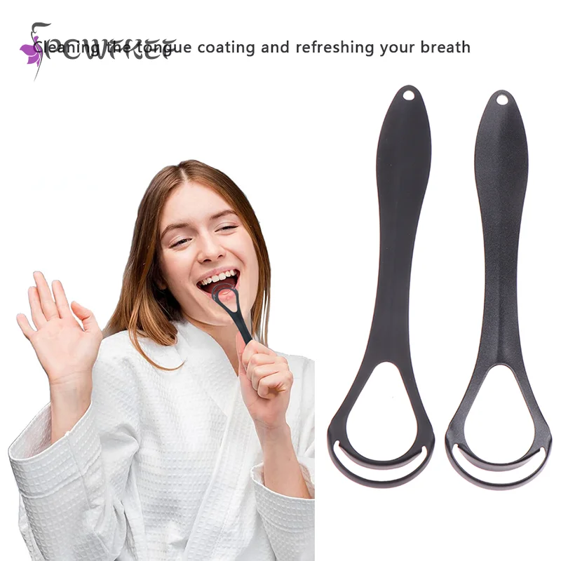 

1Pcs Portable Double Layer Tongue Scraper Reusable Stainless Steel Oral Mouth Brush Tongue Scraper