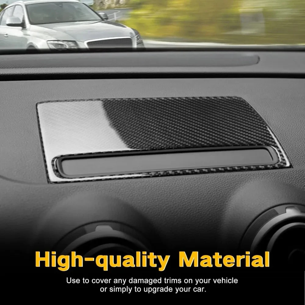Center Console Navigation Screen Panel Cover Carbon Fiber Decoration Sticker for Audi A3 S3 2014-2019 Car Interior Accessories
