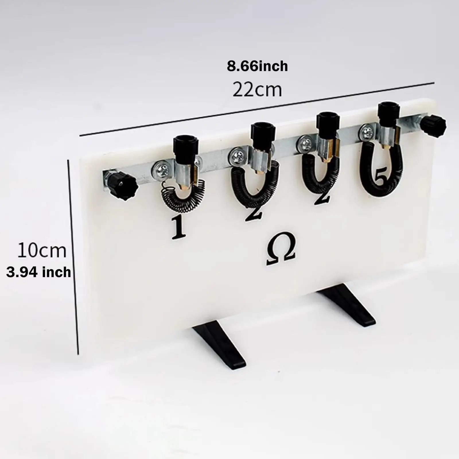 Widerstandsbox, pädagogischer Unterricht, Klassenzimmer, verstellbarer physikalischer Knopf, Schalter, wissenschaftliches Lernen, Strom, variable Widerstandsbox