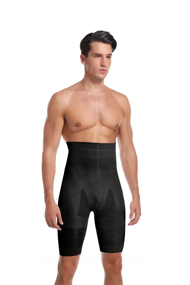 Männer Bauch-steuer Shorts Hohe Taille Abnehmen Shapewear Bauch Bauch Flache Body Shaper Bein Unterwäsche Kompression Briefs Boxer 3XL – Detail 8