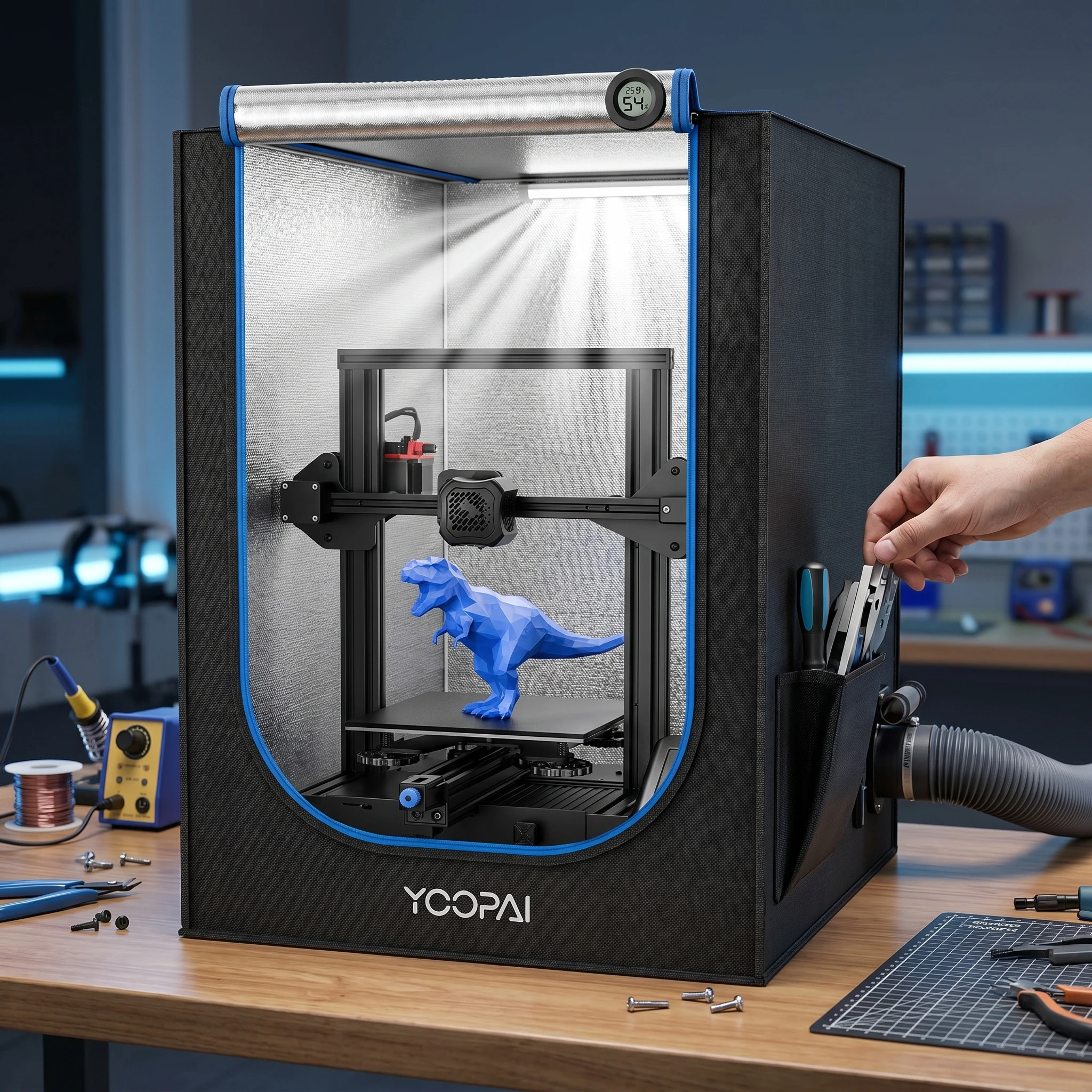 3D Printer Enclosure with Ventilation Kit for Creality Ender Series LED Light