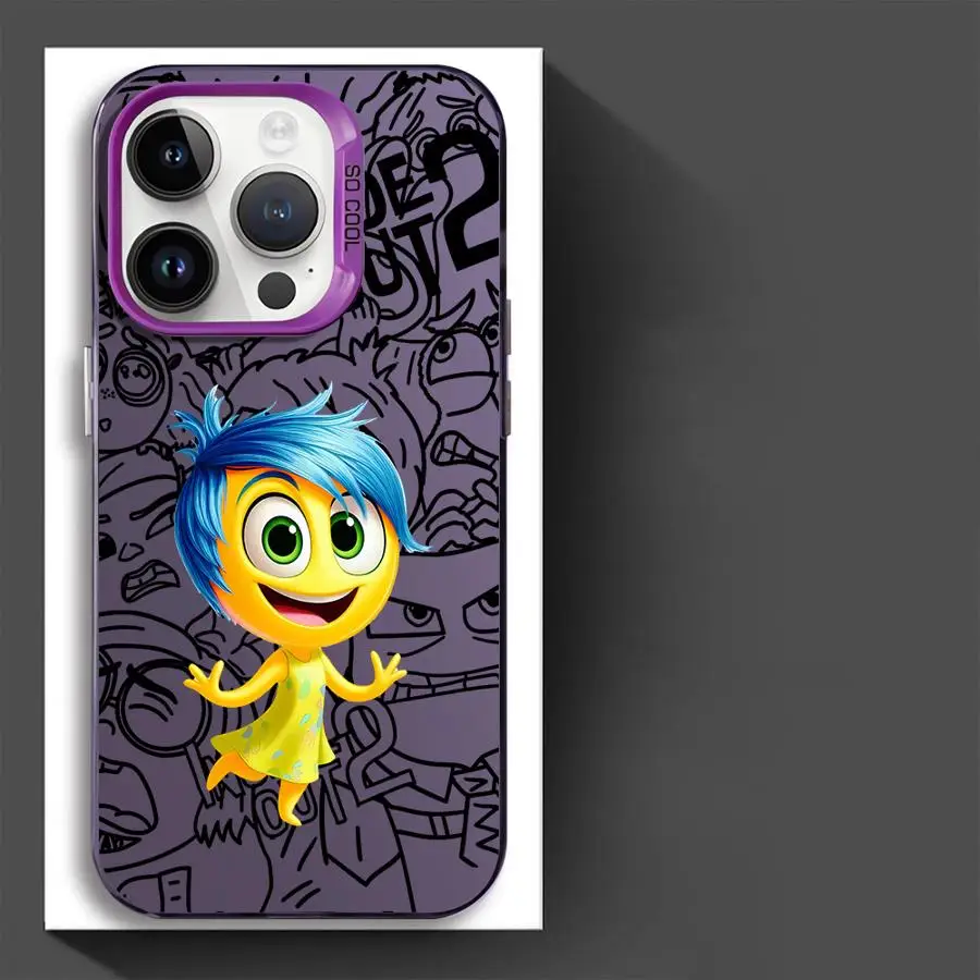 Disney Inside Out Phone Case for Apple iPhone 15 16 Pro Max 13 14 Plus 12 11 Pro plus Matte Shockproof