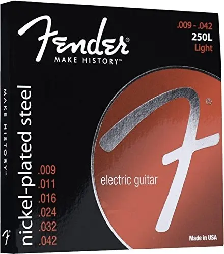 FDR 250L Super 250 Nickel-Plated Steel Electric Guitar Strings, Light, 09-42