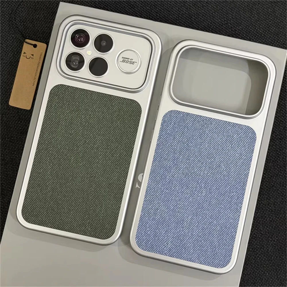 Modische Schutzhülle aus Leinenfaser mit magnetischer Hartschale für Xiaomi Mi 17 Pro Max POCO F9 F8 Ultra, kabelloses Laden, schlanke Hartschale – Detail 2