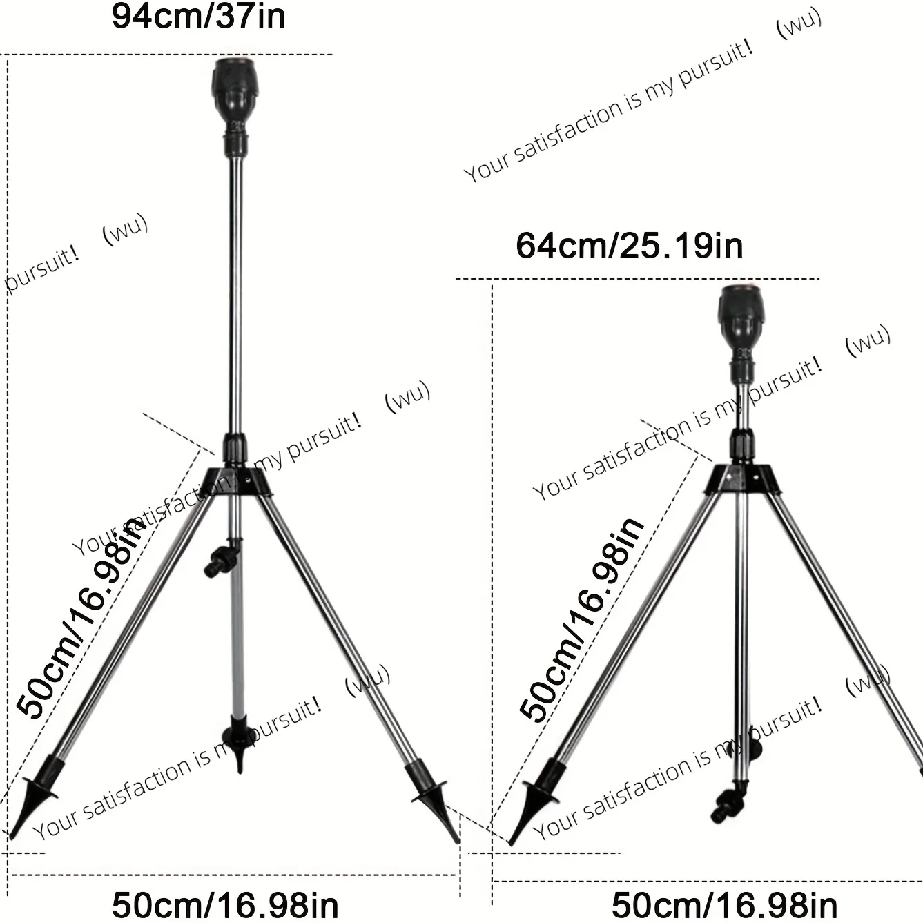 Tripod Irrigation Sprinkler, Automatic Rotating Sprinkler with Tripod 360-Degree Watering Nozzle for Garden Agricultural Irrigat