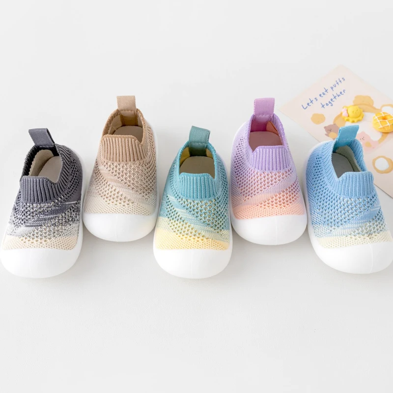 New gradient color simple personalized baby toddler shoes non-slip infant and toddler insulation baby shoes