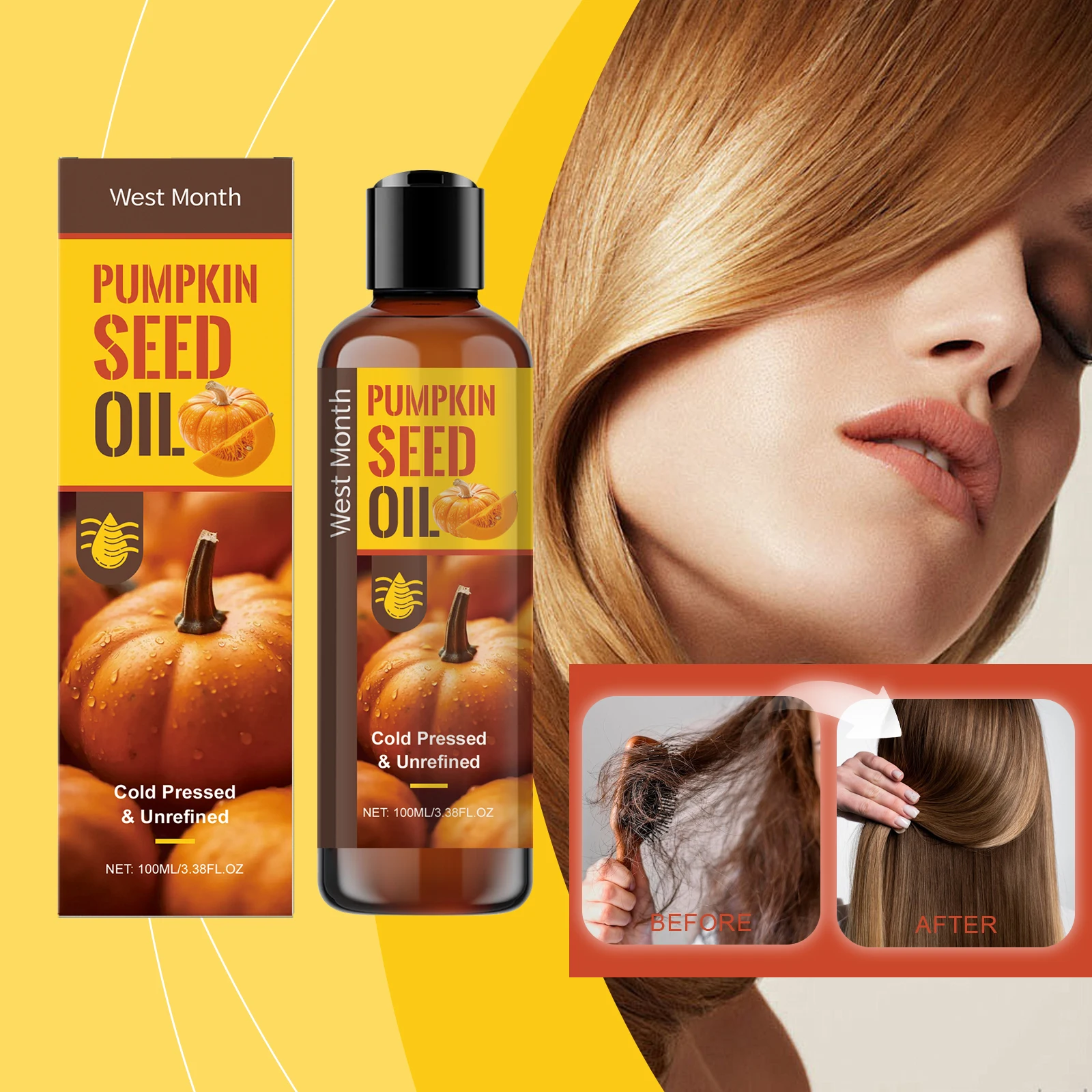 ボディケアオイルは体に潤いと栄養を与え、肌を柔らかくし、髪を強化します。 デイリーケアエッセンシャルオイル