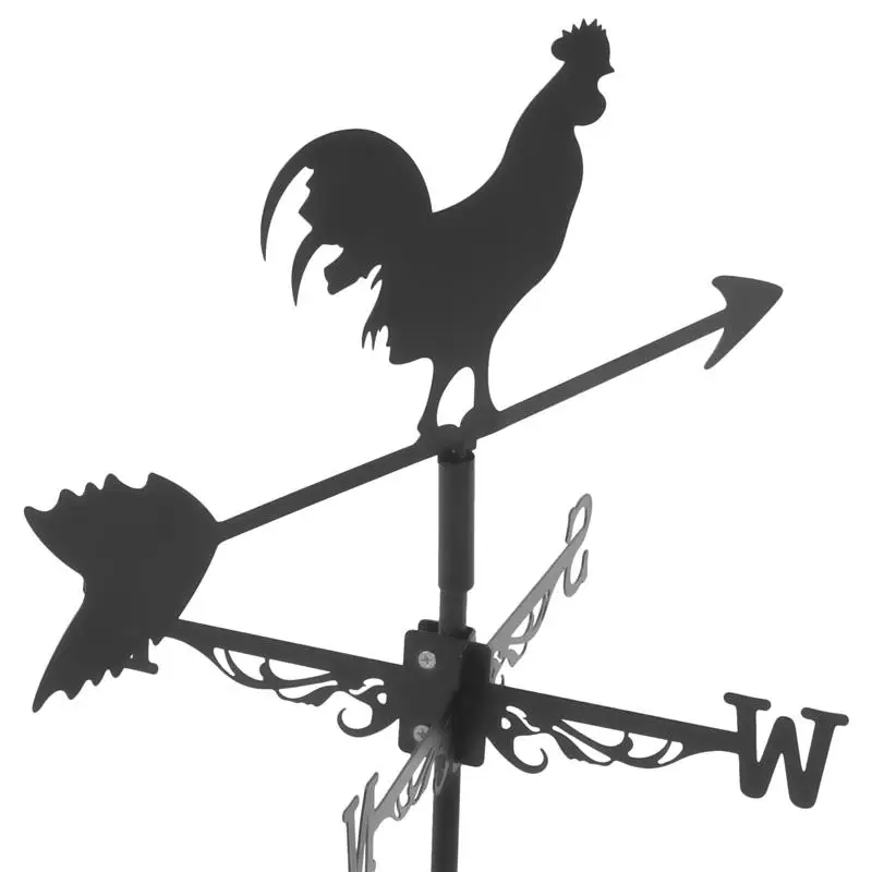 Metal Rooster Wind Vane, Rooftop Weather Vane, Indicador de direção, Cena da fazenda, Garden Art Decor, Telhado