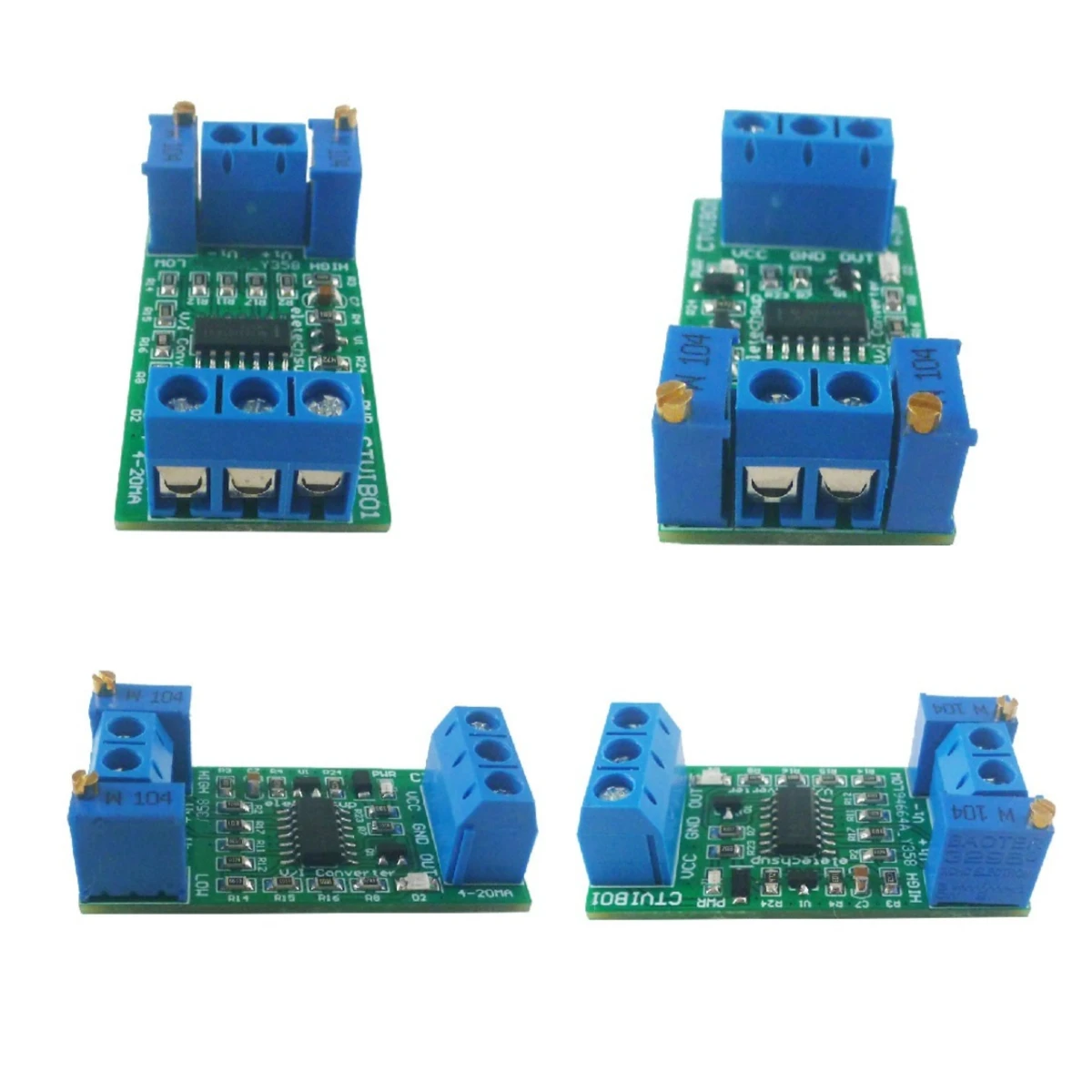 CTVIB01 0-5V/10V/24V to 4-20mA V/I Converter Module Range Adjustable Voltage