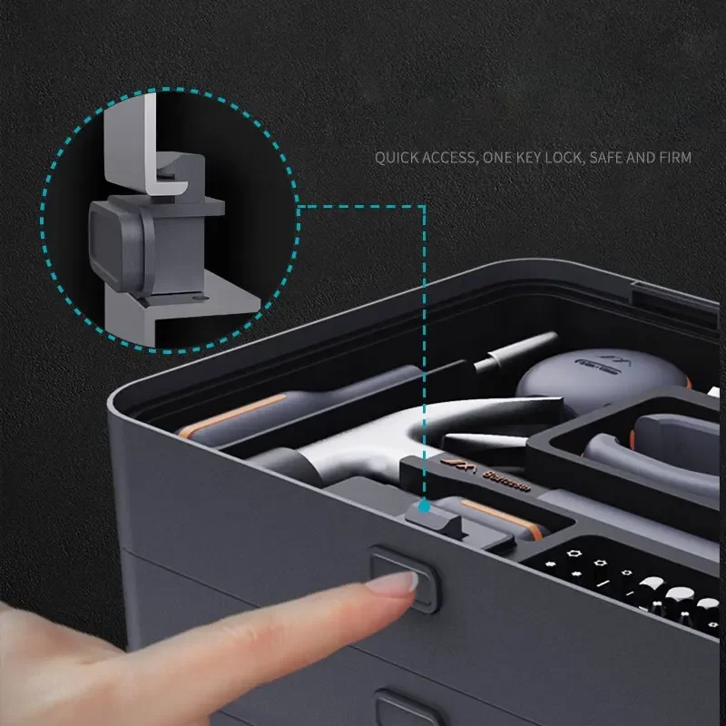 Household tool Combination Tools Box 4 Layer Suit Suitcase Storage Home Complete Toolbox  Electric Set Holder Multifunctional