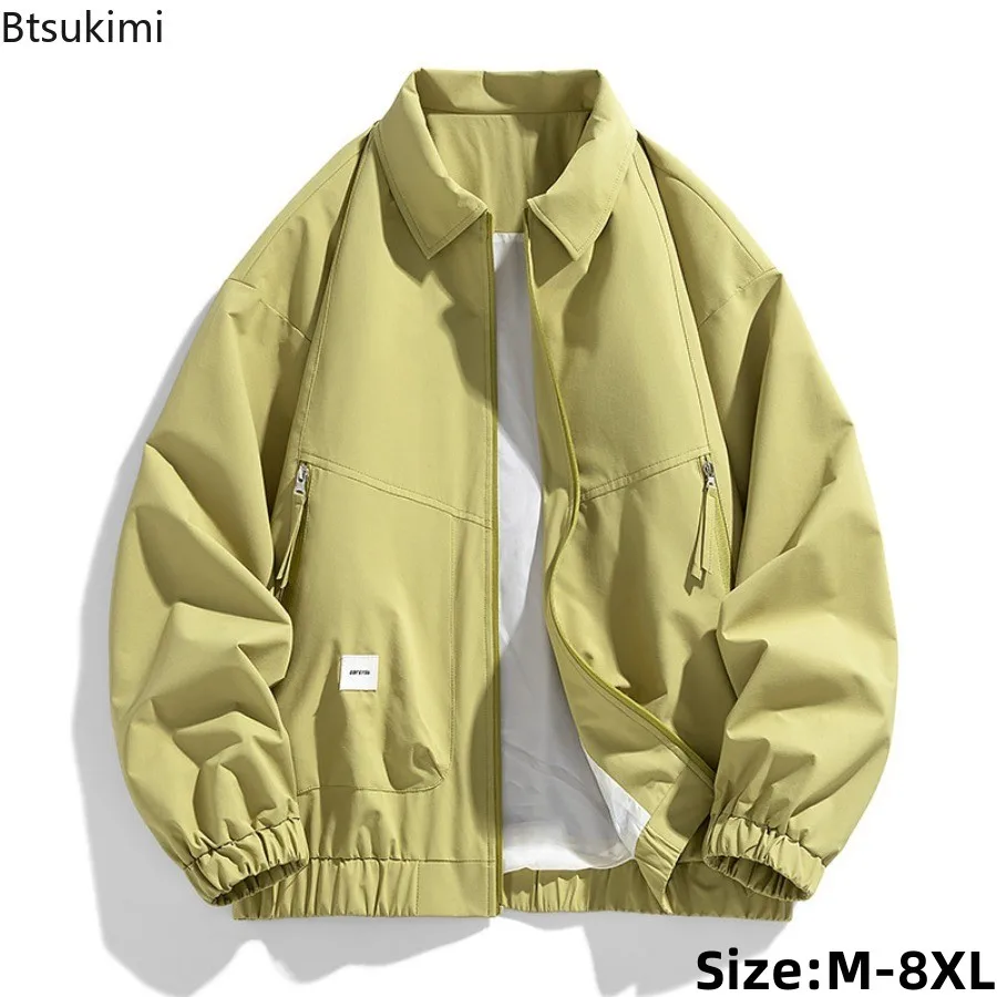 

Мужские куртки-карго большого размера 7XL 8XL, весенне-осенняя модная универсальная уличная одежда с несколькими карманами, винтажная повседневная мужская верхняя одежда
