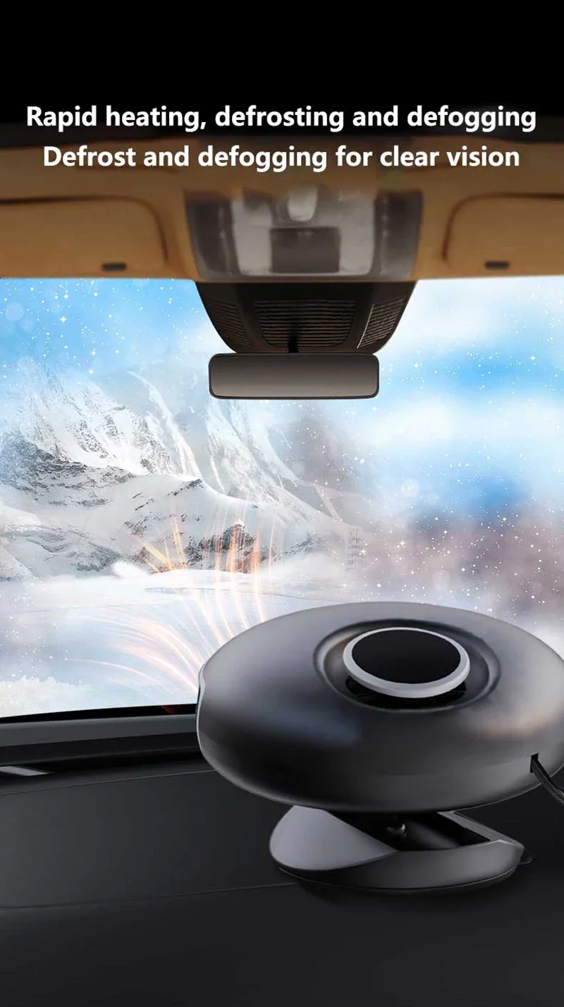 12V/24V Autoheizung Heiz- und Kühlung Zweifachnutzung Niedriger Stromverbrauch 360 ° Rotation Abtauung Entfroster Schnellheizung Klappbarer Ständer 2026 – Detail 4