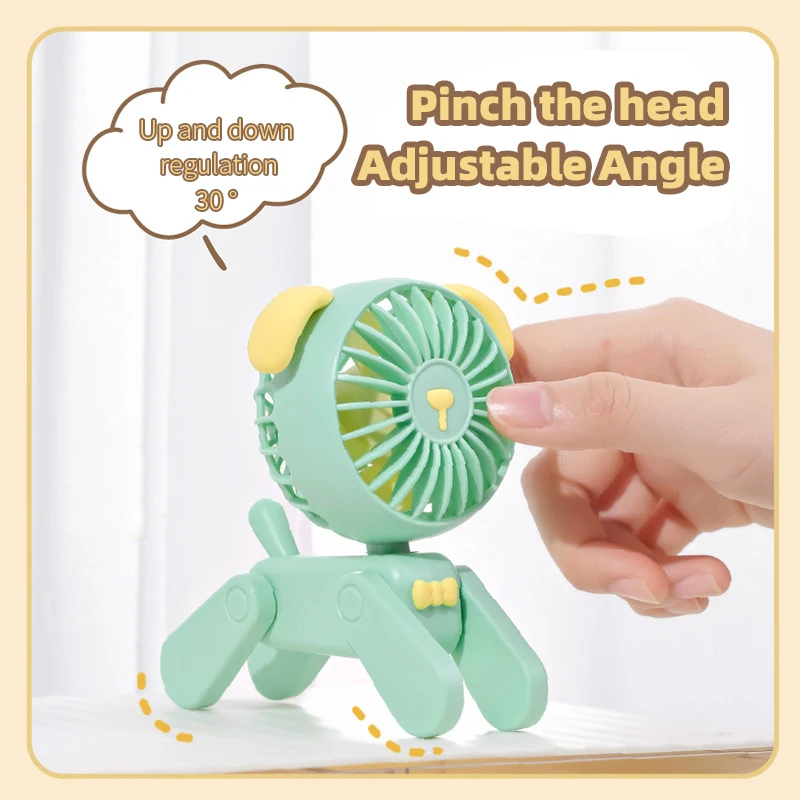 Cute Pet Model Desktop Fans ricaricabile USB piccolo ventilatore elettrico Mini portatile creativo cartone animato dormitorio ufficio decorazione Fan