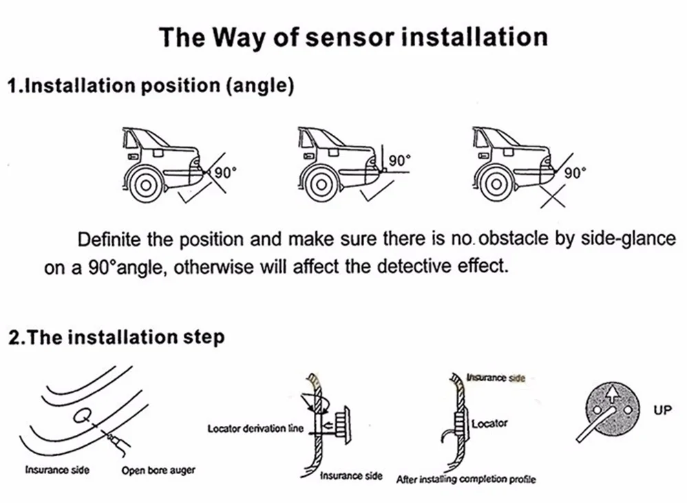 Universal 4 Sensoren Summer 22mm Auto Parkplatz Sensor Kit Reverse Backup Radar Sound Alarm Anzeige Sonde System 12V für Ford BMW – Detail 3