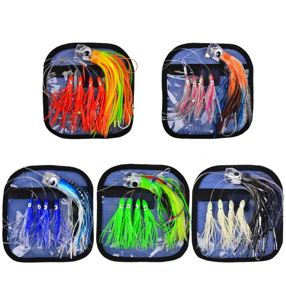 

Приманка для троллинга 9/6 дюймов, мягкая приманка в форме кальмара/осьминога, медленно тонущая приманка-фойл, рыболовная оснастка, глубоководные снасти